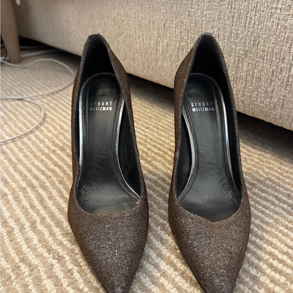 Stuart Weitzman Silver Pewter Pumps